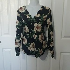 New womens floral tunic top blouse size S/M Semui